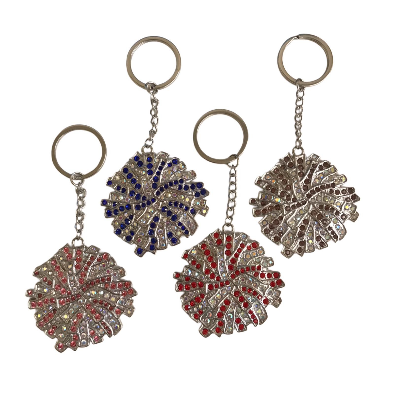 Pendentif - porte-clés pompon strass